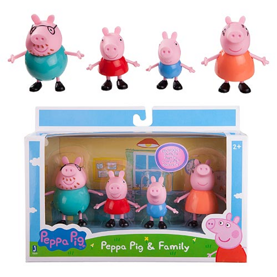 Peppa Pig Peppa and Family 3-Inch Figures 4-Pack