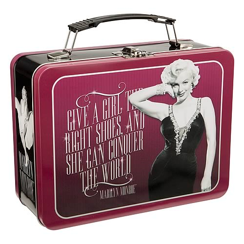 Marilyn Monroe Give A Girl the Right Shoes Large Tin Tote