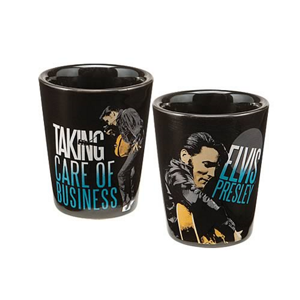 Elvis Presley Taking Care of Business Ceramic Shot Glass