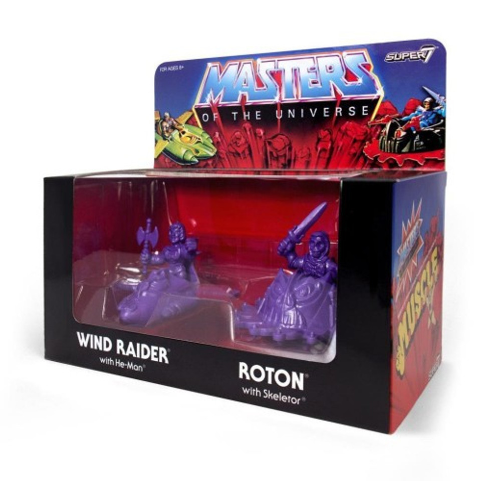 Masters of the Universe M.U.S.C.L.E. Wind Raider and Roton - Purple