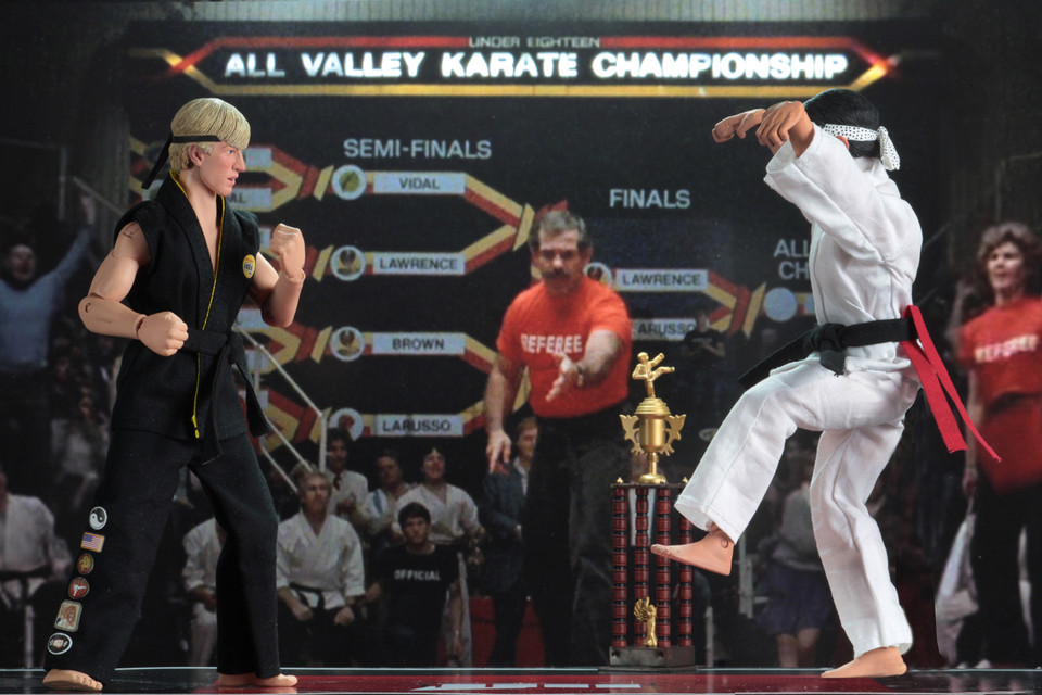 Karate Kid 1984 All-Valley Karate Championships Tournament Cloth 8-Inch Action Figure 2-Pack