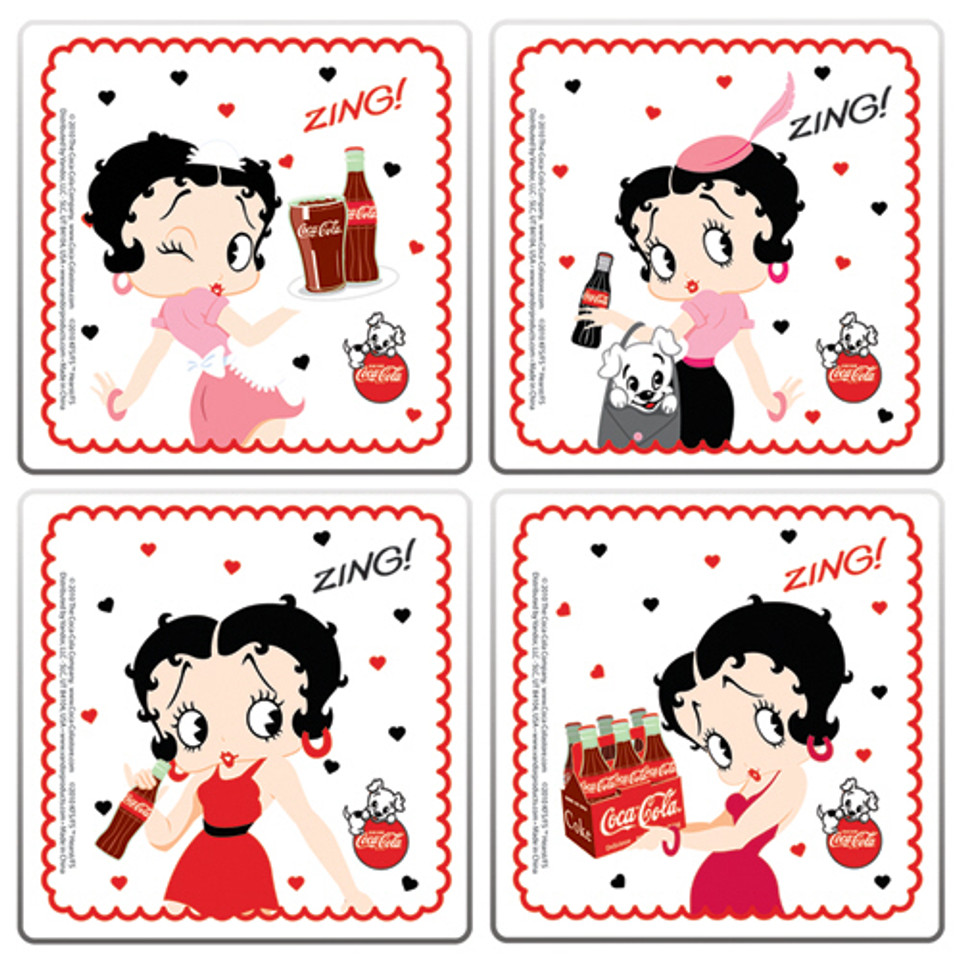 Betty Boop Coca-Cola Coaster 4-Pack