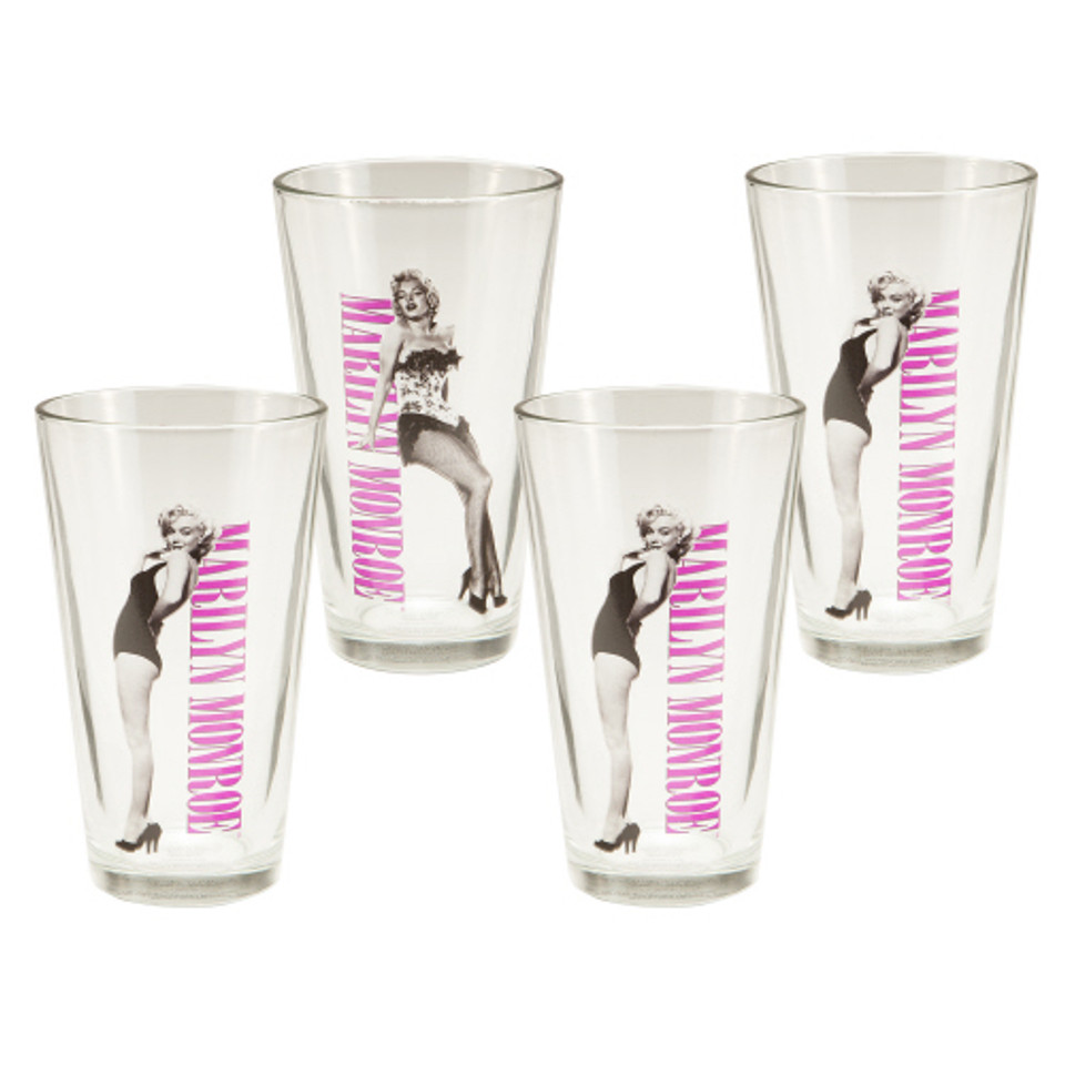 Marilyn Monroe 16-Ounce Glasses 4-Pack