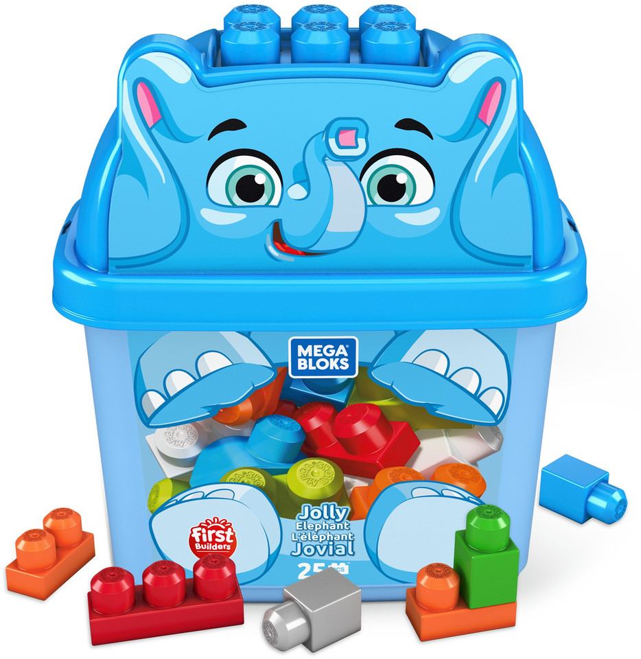 Mega Bloks First Builders Jolly Elephant with Big Building Blocks