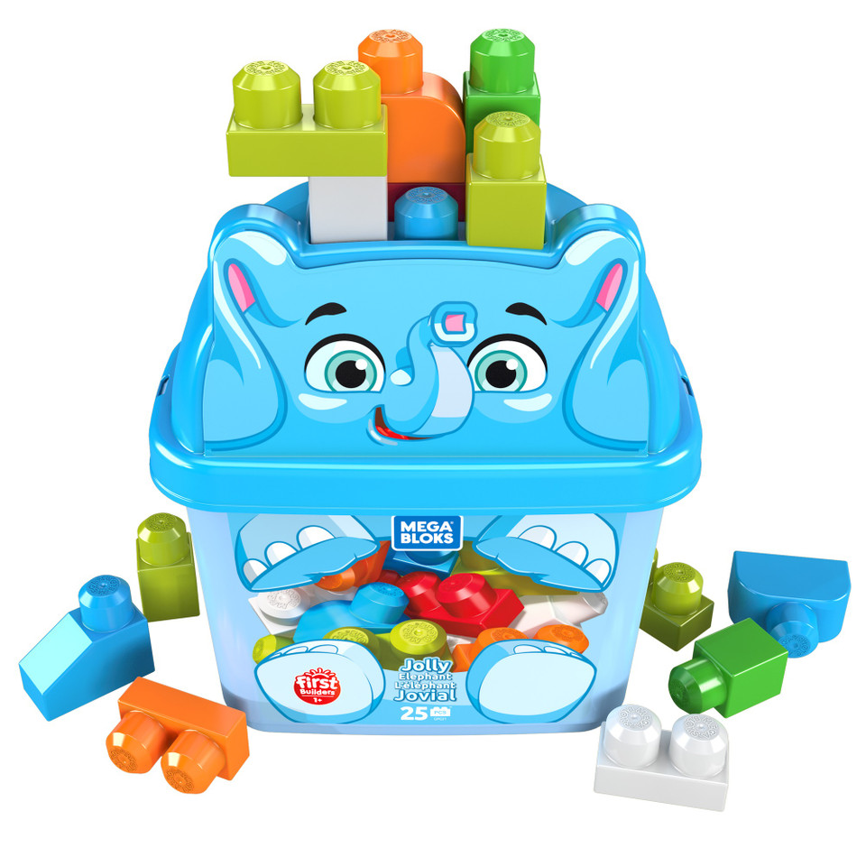 Mega Bloks First Builders Jolly Elephant with Big Building Blocks