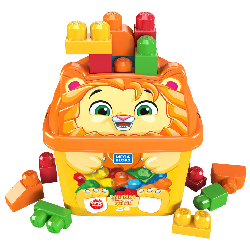 Mega Bloks First Builders Laughing Lion with Big Building Blocks