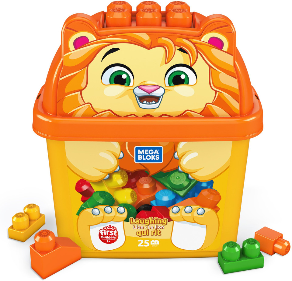 Mega Bloks First Builders Laughing Lion with Big Building Blocks
