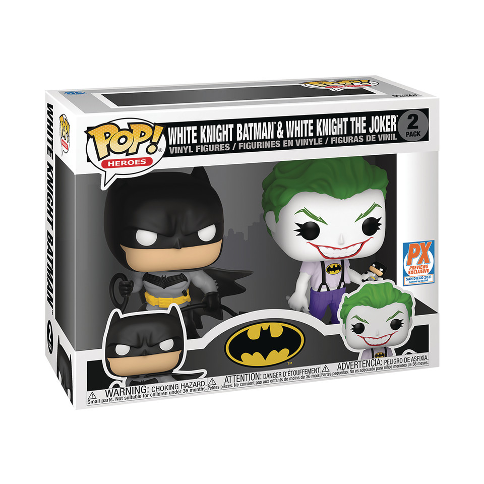 Batman White Knight Batman and Joker Pop! Vinyl Figure 2-Pack - SDCC 2021 Previews Exclusive