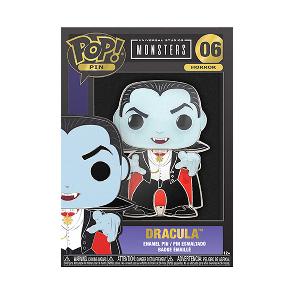 Funko Universal Monsters Dracula Large Enamel Pop! Pin Funko Universal Monsters Dracula Large Enamel Pop! Pin