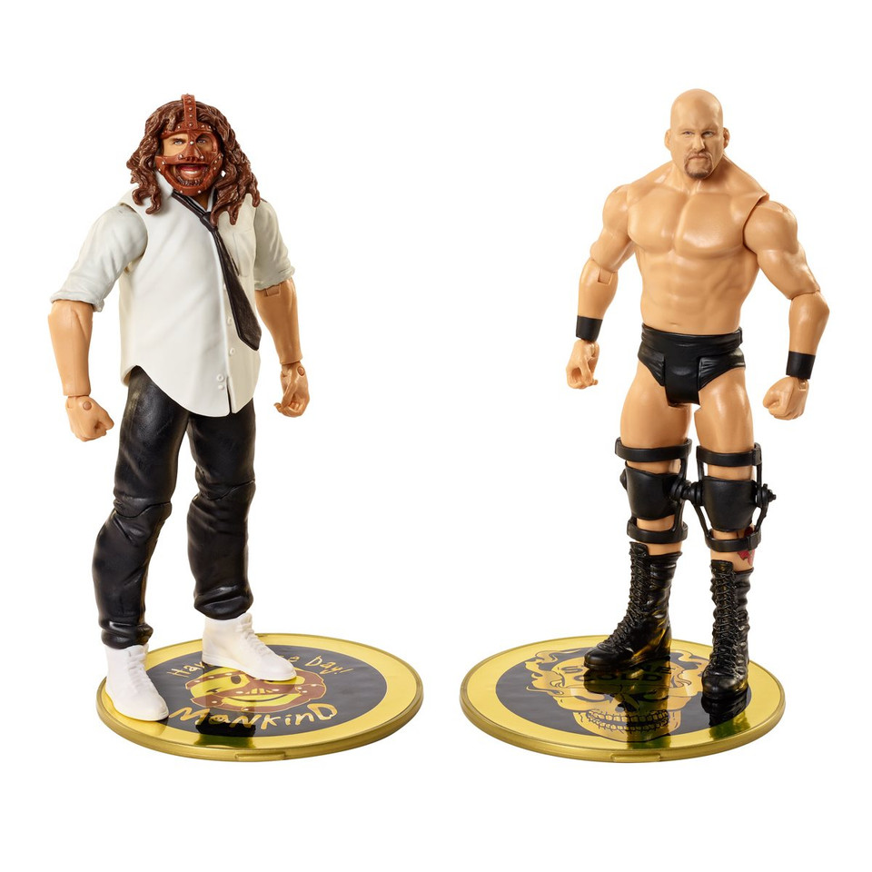 WWE Championship Showdown Series 5 Stone Cold Steve Austin vs Mankind Action Figure 2-Pack