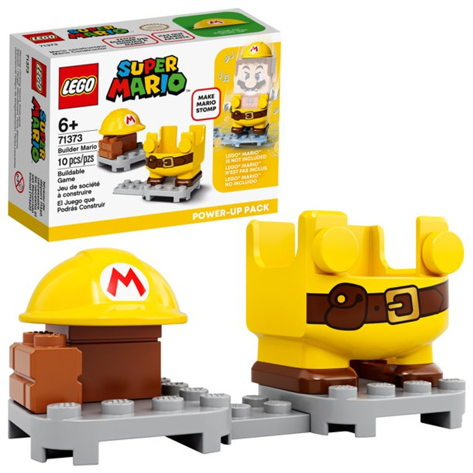 LEGO Super Mario Builder Mario Power-Up Pack 71373 Building Toy Outfit Expansion for Kids (10 Pieces)
