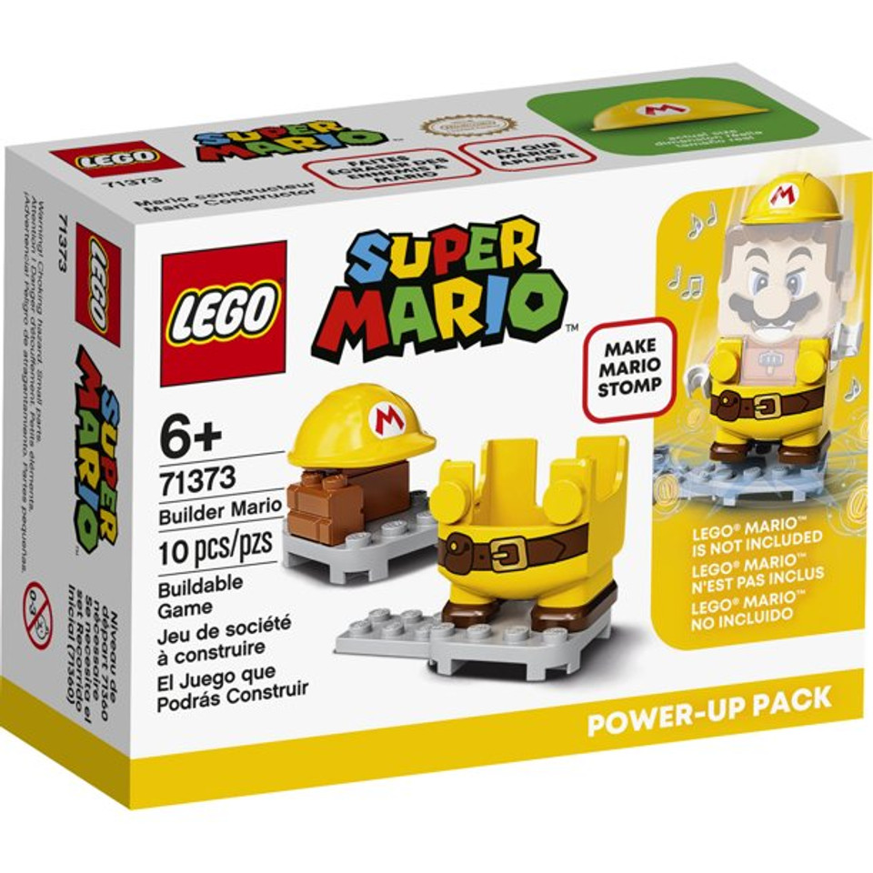 LEGO Super Mario Builder Mario Power-Up Pack 71373 Building Toy Outfit Expansion for Kids (10 Pieces)