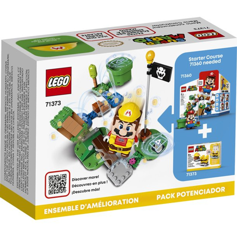 LEGO Super Mario Builder Mario Power-Up Pack 71373 Building Toy Outfit Expansion for Kids (10 Pieces)