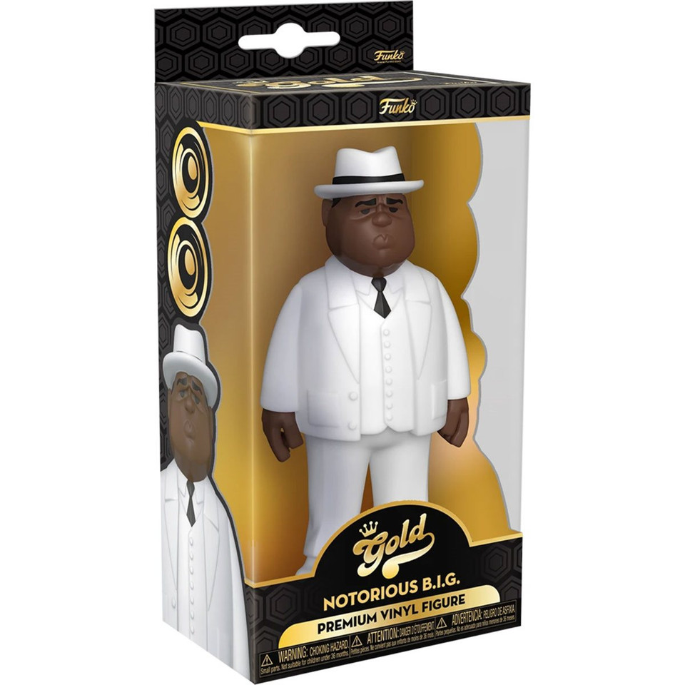 Funko Biggie Smalls White Suit 5-Inch Vinyl Gold Figure