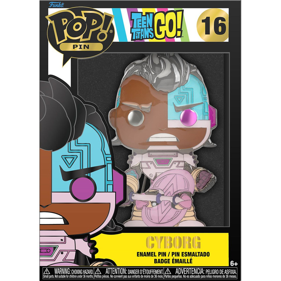Funko Teen Titans Go! Cyborg Large Enamel Pop! Pin Funko Teen Titans Go! Cyborg Large Enamel Pop! Pin