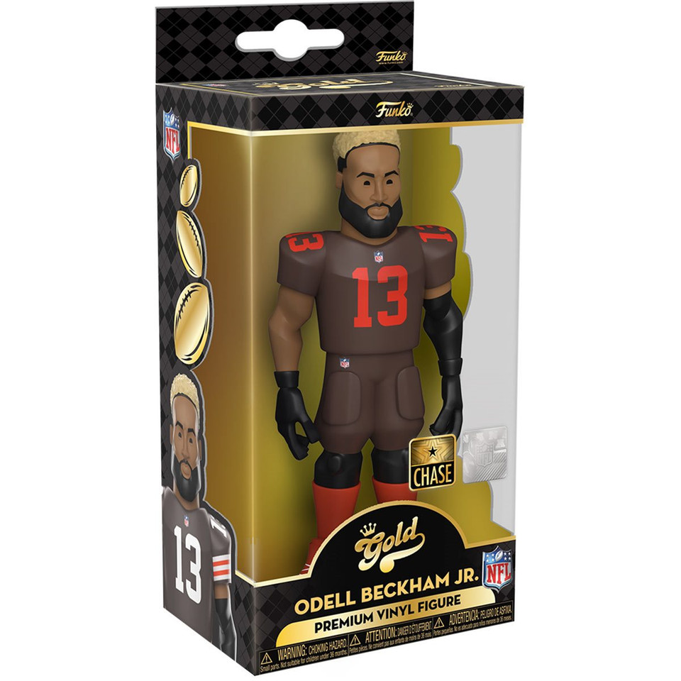 Funko NFL Browns Odell Beckham Jr. 5-Inch CHASE Vinyl Gold Figure Funko NFL Browns Odell Beckham Jr. 5-Inch CHASE Vinyl Gold Figure