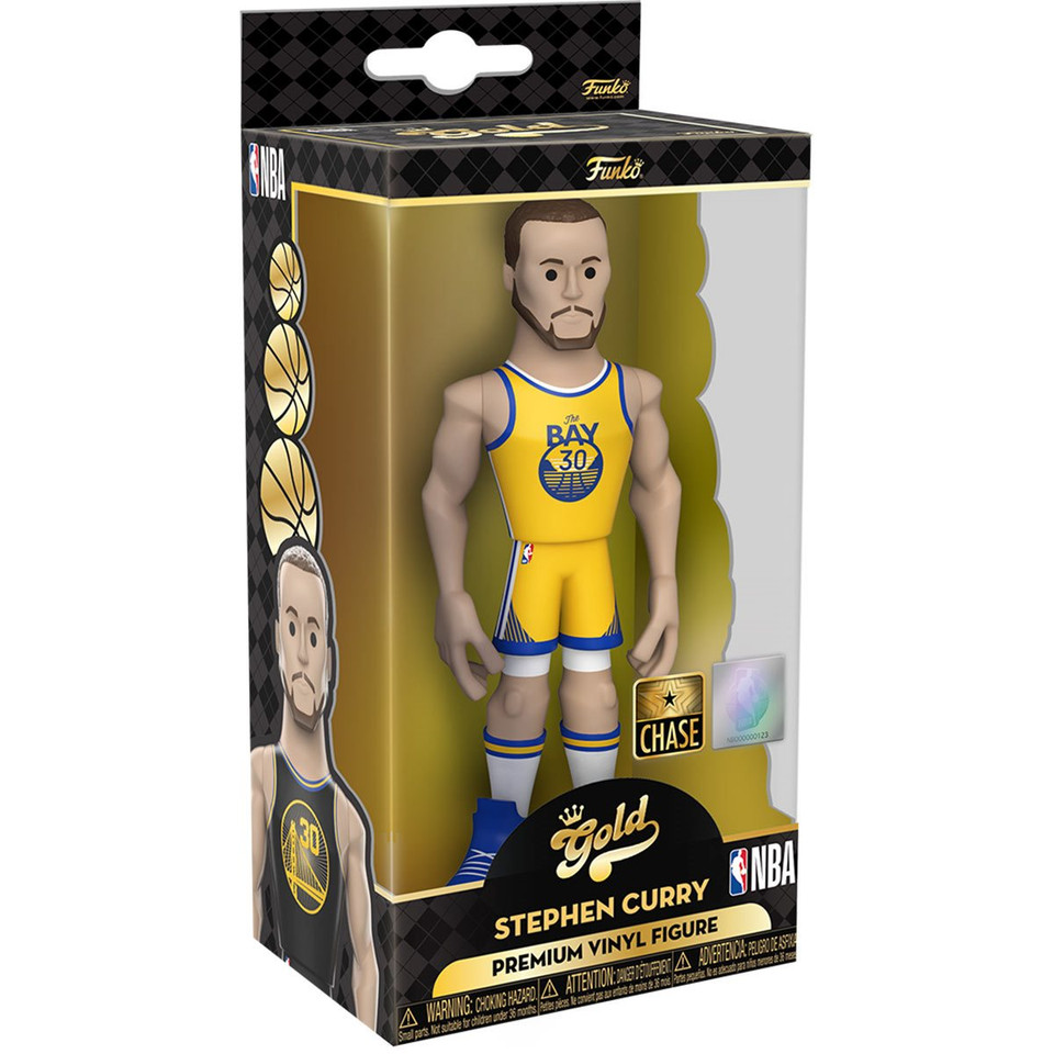 Funko NBA Warriors Stephen Curry (City Uniform) 5-Inch CHASE Vinyl Gold Figure