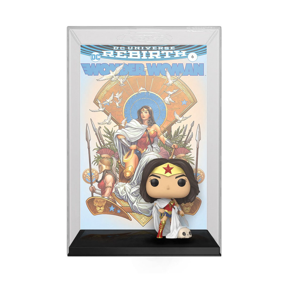 Funko Wonder Woman 80th Rebirth on Throne Pop! Comic Cover with Figure Funko Wonder Woman 80th Rebirth on Throne Pop! Comic Cover with Figure