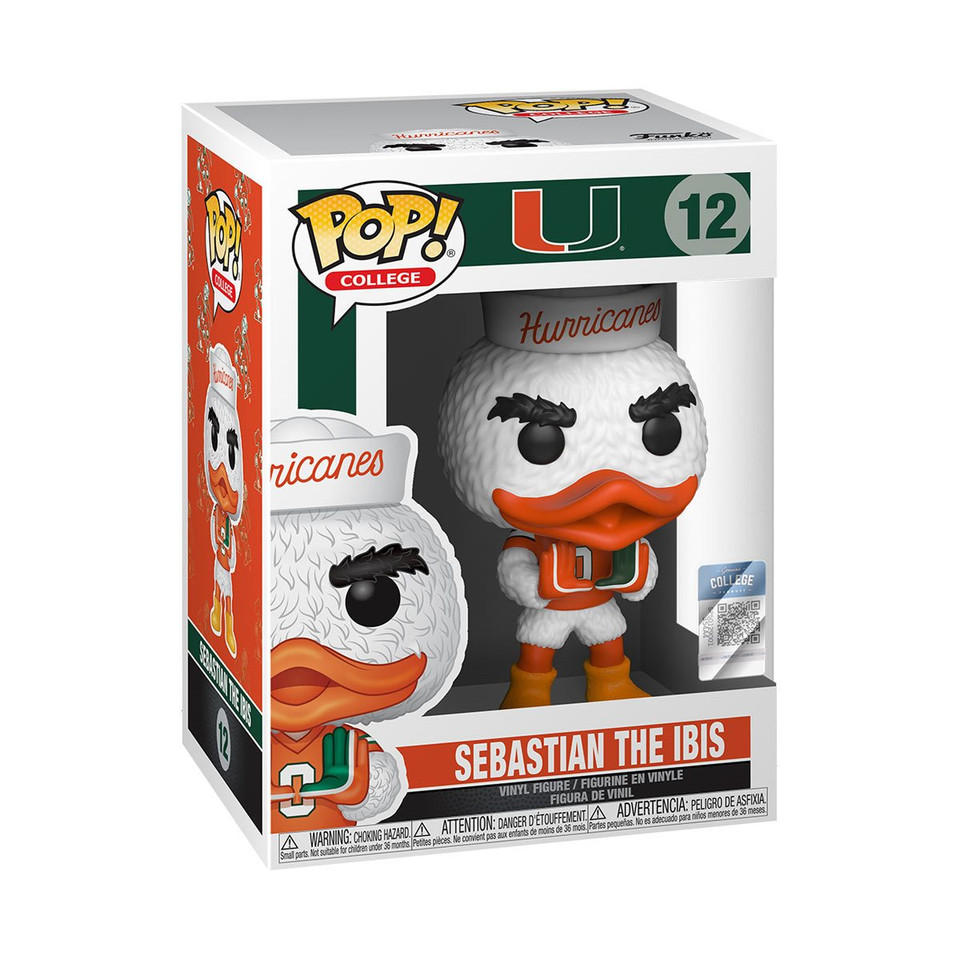 Funko University of Miami Sebastian the Ibis Pop! Vinyl Figure