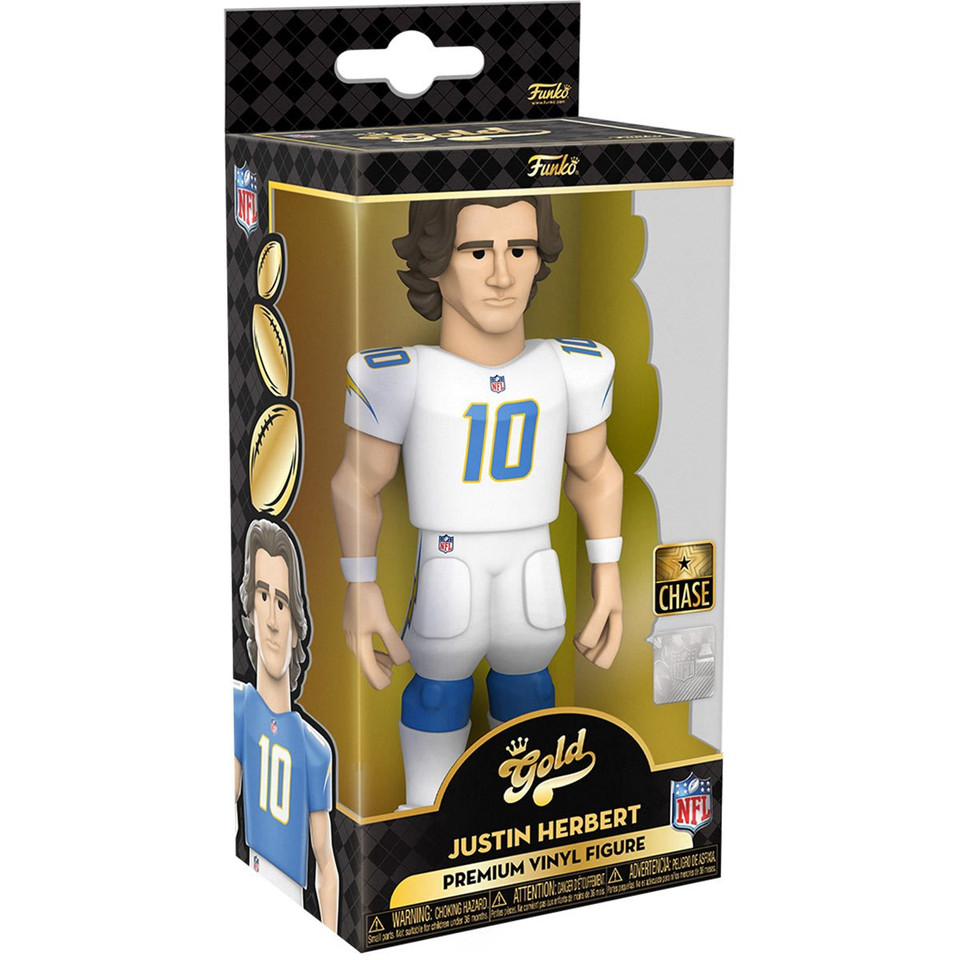 Funko NFL Los Angeles Chargers Justin Herbert 5-Inch CHASE Vinyl Gold Figure
