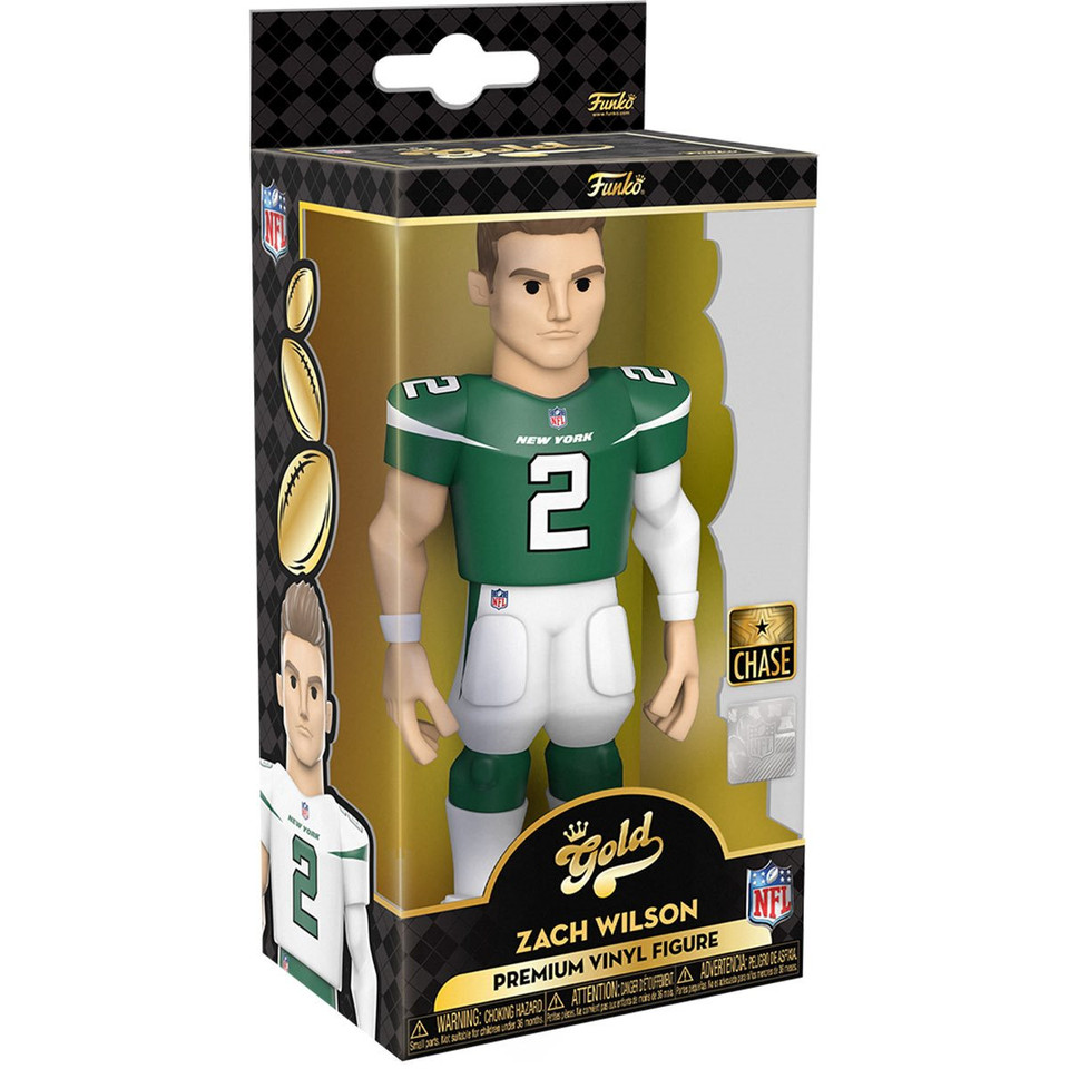 Funko NFL New York Jets Zach Wilson 5-Inch CHASE Vinyl Gold Figure Funko NFL New York Jets Zach Wilson 5-Inch CHASE Vinyl Gold Figure
