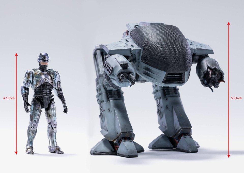 RoboCop ED-209 VS RoboCop Battle Damage 1:18 Scale Action Figure 2-Pack - San Diego Comic-Con 2022 Previews Exclusive