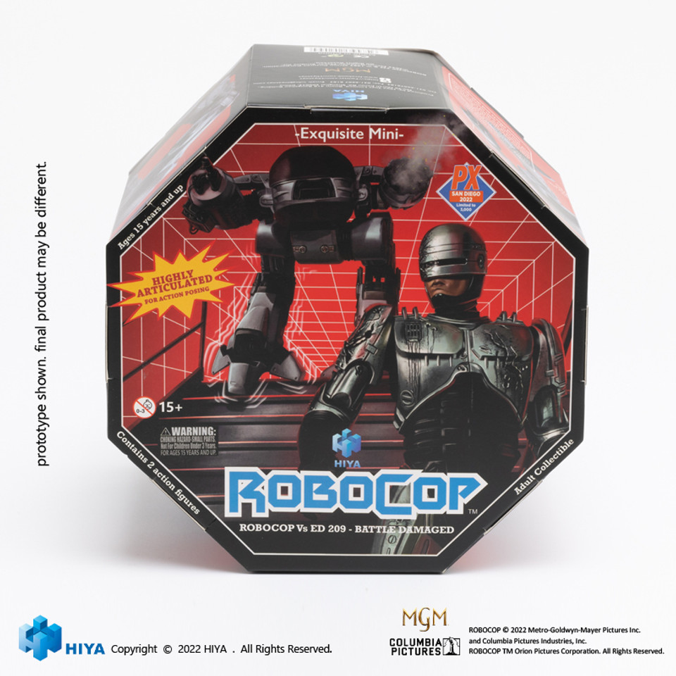 RoboCop ED-209 VS RoboCop Battle Damage 1:18 Scale Action Figure 2-Pack - San Diego Comic-Con 2022 Previews Exclusive