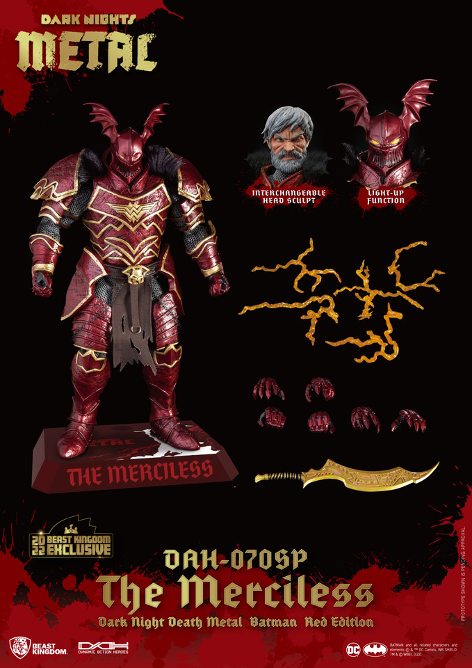 Dark Nights Metal Batman Merciless Red Version DAH-070SP Action Figure - San Diego Comic-Con 2022 Previews Exclusive Dark Nights Metal Batman Merciless Red Version DAH-070SP Action Figure - San Diego Comic-Con 2022 Previews Exclusive