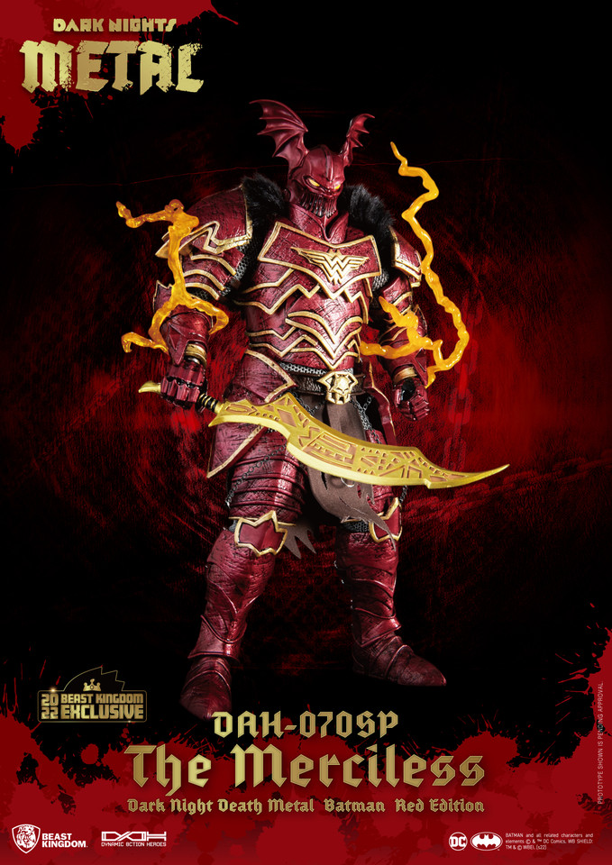 Dark Nights Metal Batman Merciless Red Version DAH-070SP Action Figure - San Diego Comic-Con 2022 Previews Exclusive Dark Nights Metal Batman Merciless Red Version DAH-070SP Action Figure - San Diego Comic-Con 2022 Previews Exclusive