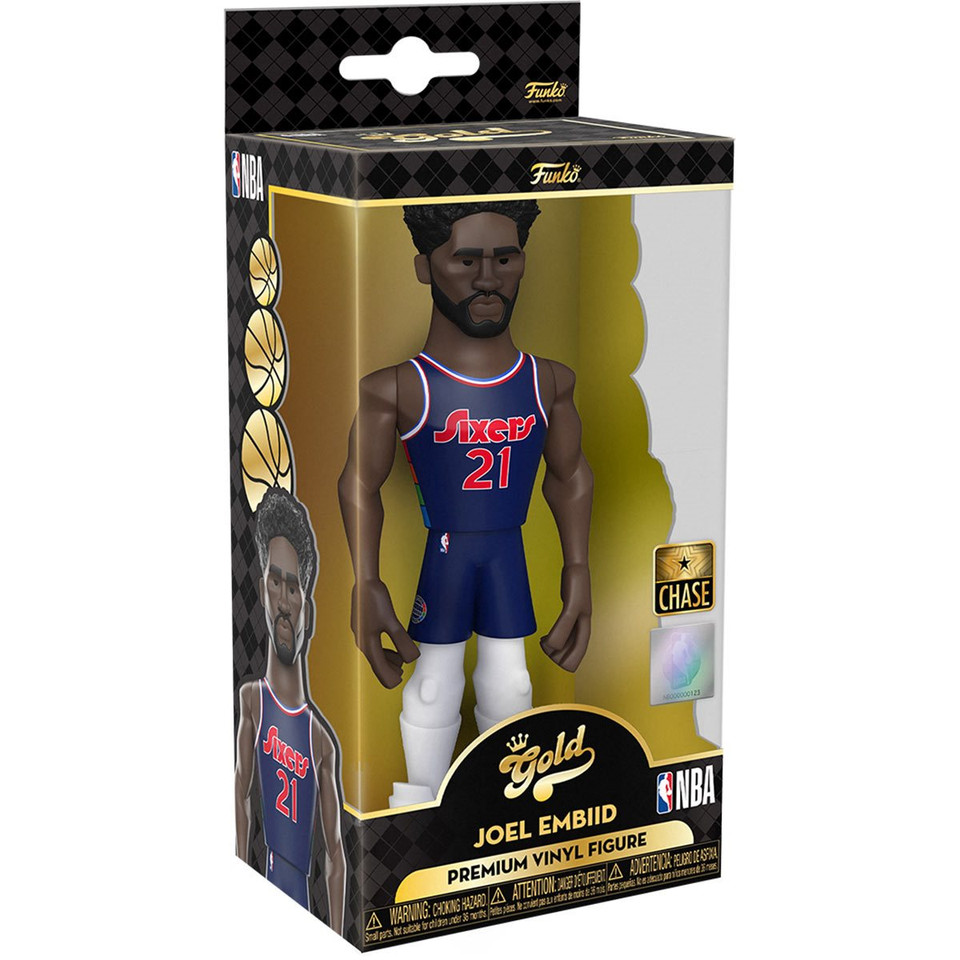 Funko NBA Sixers Joel Embiid (City Edition 2021) 5-Inch Vinyl Gold CHASE Figure