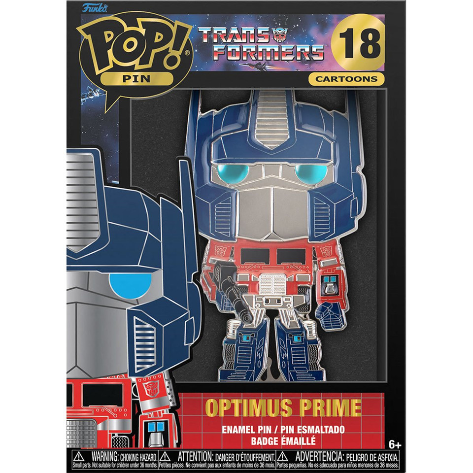 Funko Transformers Optimus Prime Large Enamel Pop! Pin Funko Transformers Optimus Prime Large Enamel Pop! Pin