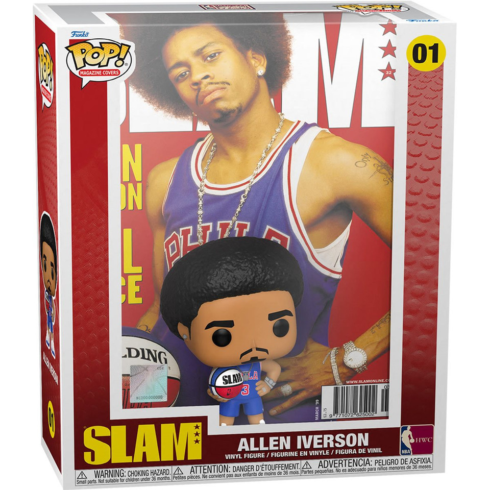 Funko NBA SLAM Allen Iverson Pop! Cover Figure with Case