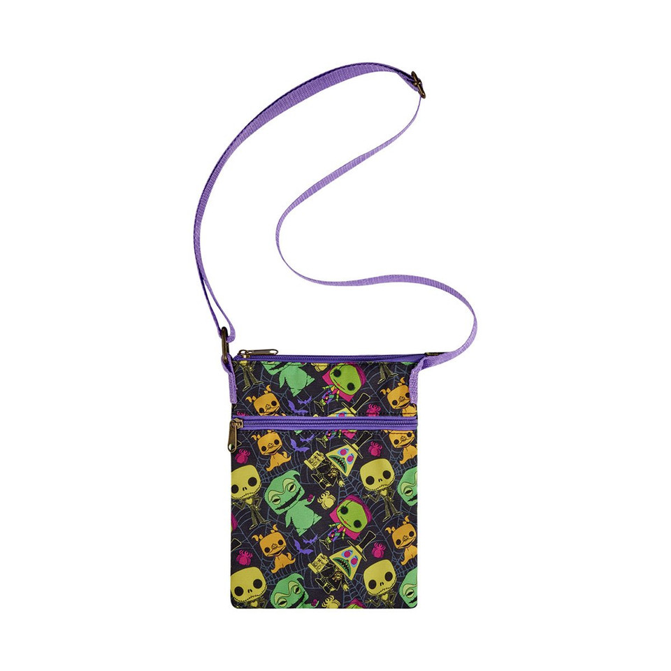 Funko Loungefly The Nightmare Before Christmas Black Light Passport Bag
