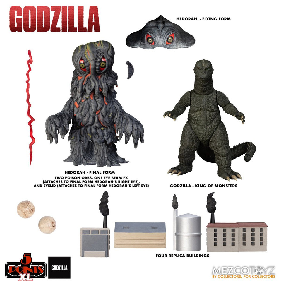 Mezco Toyz Godzilla 5 Points Hedorah vs. Godzilla Boxed Set