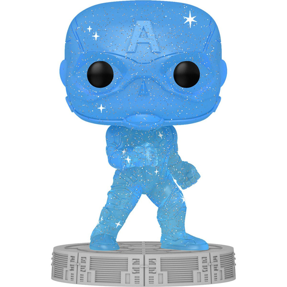 Funko Avengers Infinity Saga Captain America Blue Artist Series Pop! Vinyl Figure with Pop! Protector Case Funko Avengers Infinity Saga Captain America Blue Artist Series Pop! Vinyl Figure with Pop! Protector Case