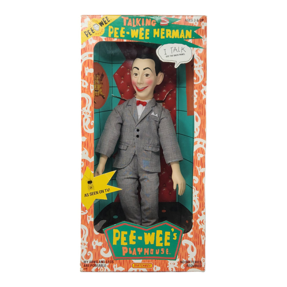 1987 Matchbox Talking Pee-Wee Herman 17 Inch Doll - Vintage Collectible Toy 1987 Matchbox Talking Pee-Wee Herman 17 Inch Doll - Vintage Collectible Toy