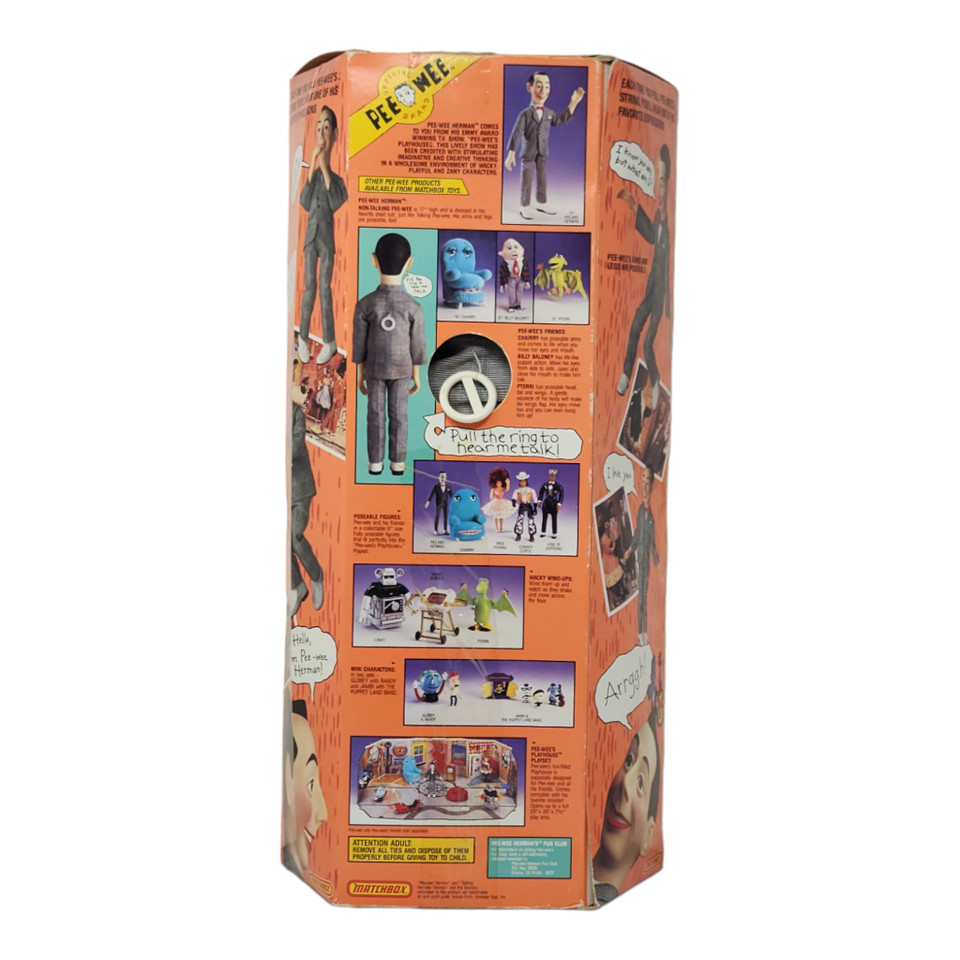 1987 Matchbox Talking Pee-Wee Herman 17 Inch Doll - Vintage Collectible Toy 1987 Matchbox Talking Pee-Wee Herman 17 Inch Doll - Vintage Collectible Toy