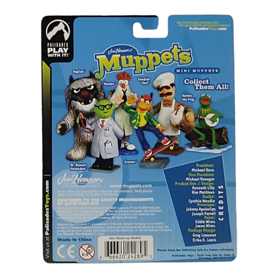 Palisades Mini Muppets Blown-Up Beaker Collectible Figurine - Explosive Muppet Show Character