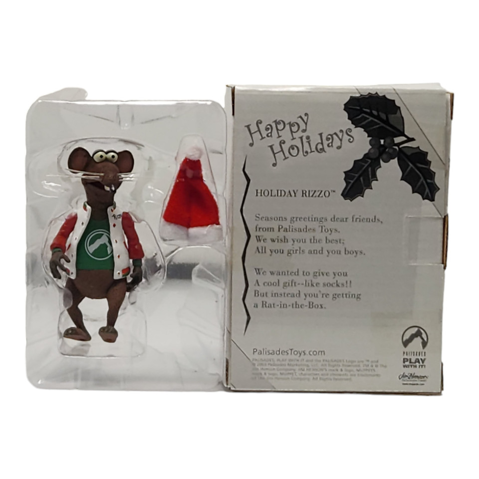 Palisades Muppets Holiday Rizzo in Green Shirt - Festive Christmas Collectible Palisades Muppets Holiday Rizzo in Green Shirt - Festive Christmas Collectible