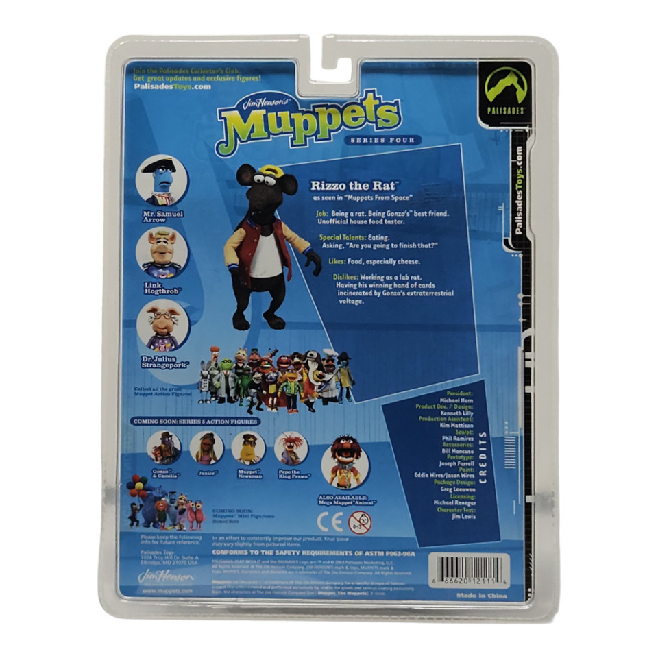 Palisades Muppets Series 4 Rizzo The Rat Action Figure - Collectible Mischief-Maker
