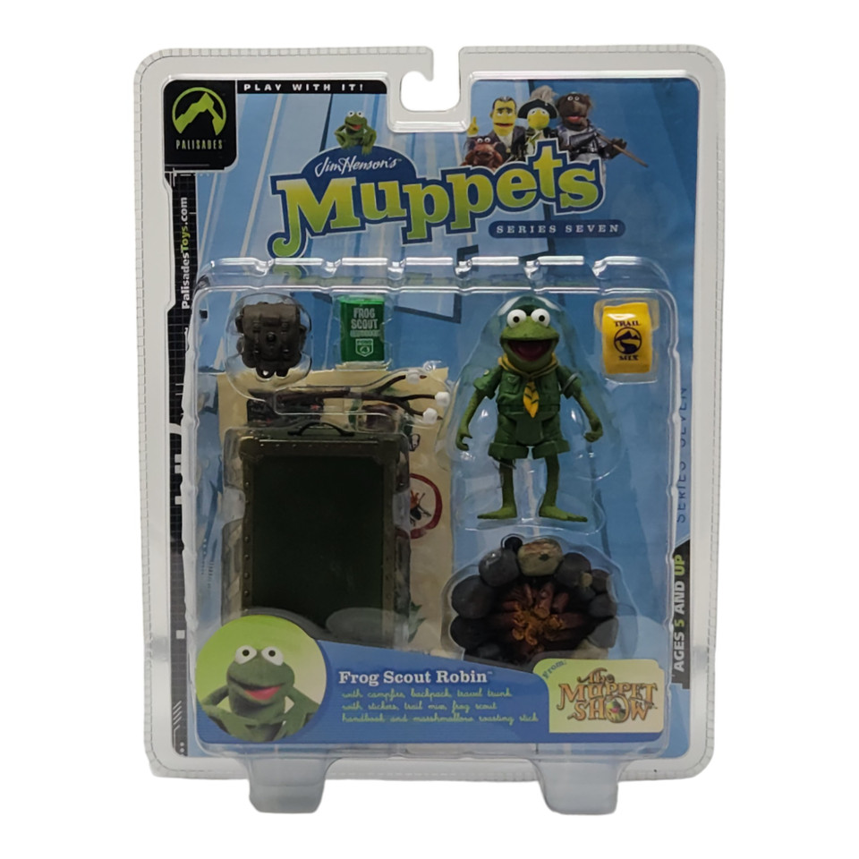 Palisades Muppets Series 7 Frog Scout Robin Action Figure - Collectible Adventure-Ready Frog Palisades Muppets Series 7 Frog Scout Robin Action Figure - Collectible Adventure-Ready Frog