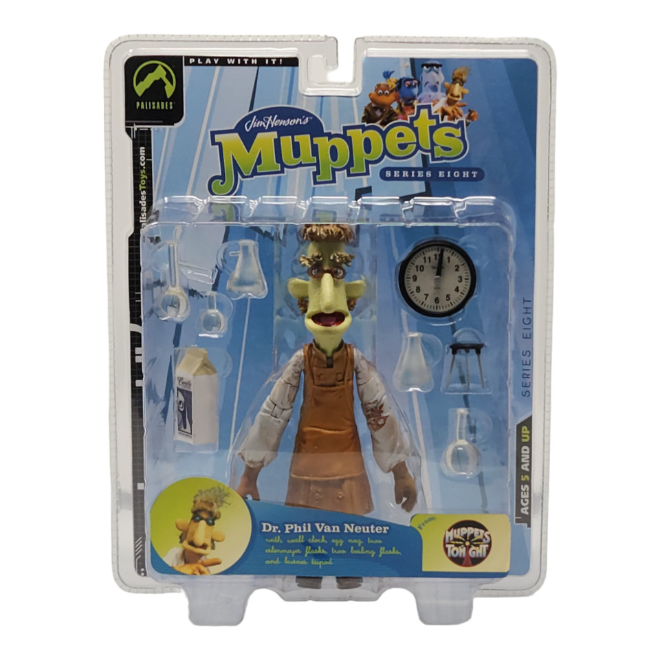 Palisades Muppets Series 8 Dr. Phil Van Neuter Action Figure - Collectible Mad Scientist Muppet