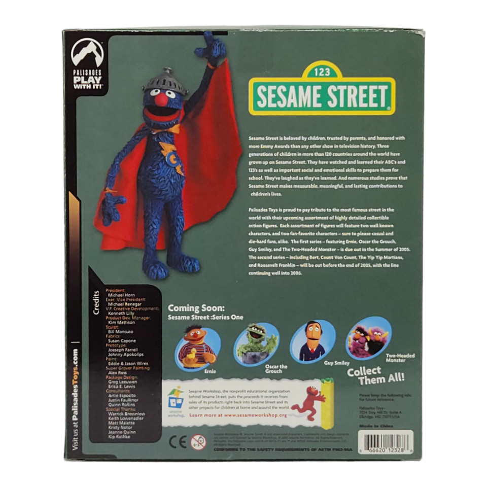 Limited Edition Palisades Sesame Street Super Grover Action Figure - 2005 Exclusive Collectible