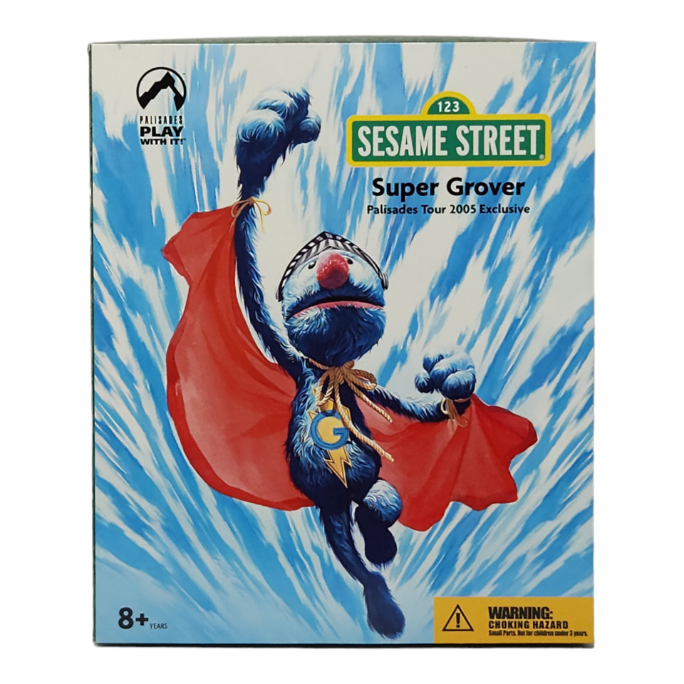 Limited Edition Palisades Sesame Street Super Grover Action Figure - 2005 Exclusive Collectible