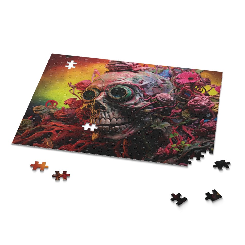Floral Skull Fusion Jigsaw Puzzle