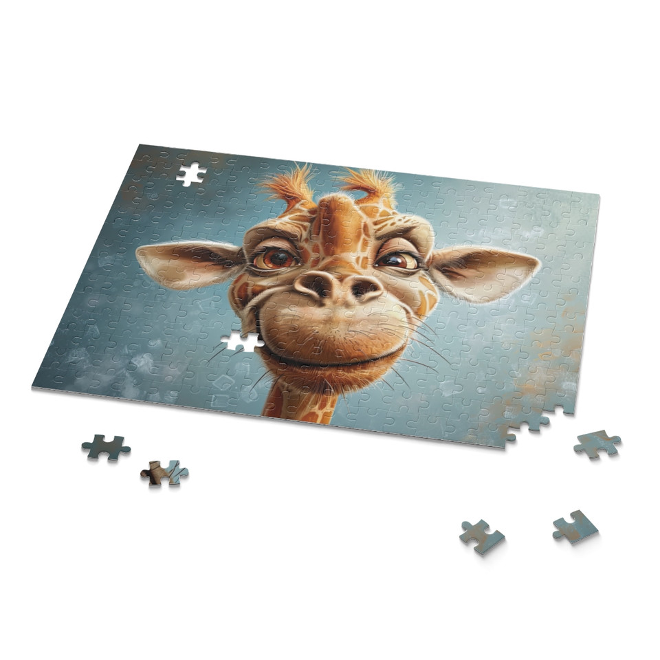 Giraffe Gaze: Hyperreal Harmony Puzzle