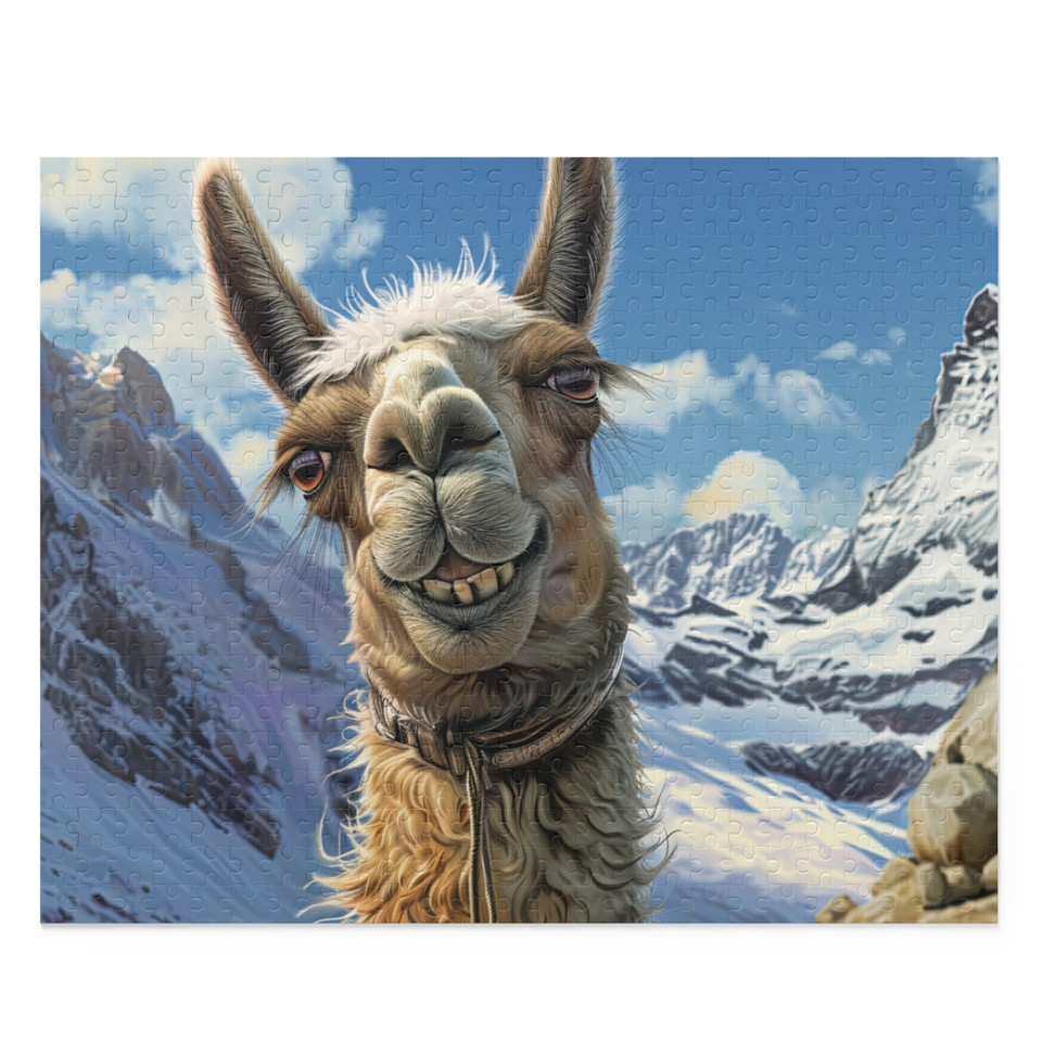 Whimsical Peaks Llama Portrait Puzzle Whimsical Peaks Llama Portrait Puzzle