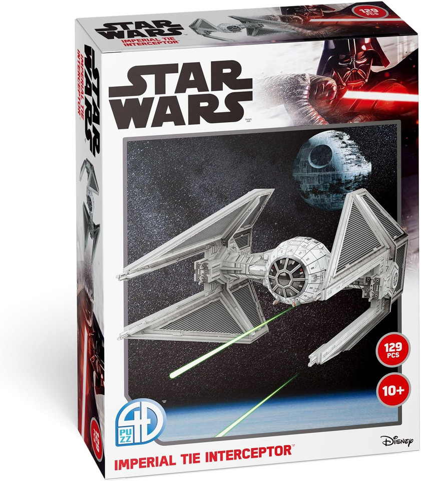 4D Cityscape Star Wars 3D Paper Model Kits - Imperial Tie Interceptor