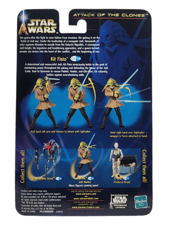 Hasbro Star Wars Attack Of The Clones Kit Fisto Action Figure