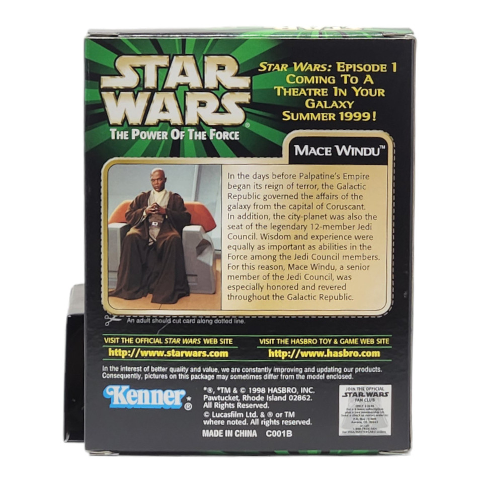Kenner Star Wars Episode 1 Sneak Preview Mace Windu Action Figure Kenner Star Wars Episode 1 Sneak Preview Mace Windu Action Figure